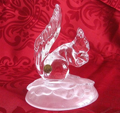 BIBELOU FIGURINA CRISTAL D&amp;#039;ARQUES FRANTA - VEVERITA 14.5 CM foto