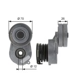 Intinzator curea distributie Honda Civic VII; Opel Astra H, Combo, Combo Tour, Corsa C, Corsa D, Meriva A, Zafira / Zafira Family B, Zafira B Motor
