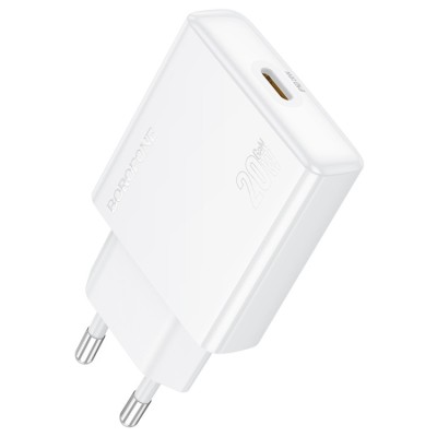 INCARCATOR retea Borofone &amp;quot;BN23&amp;quot; , Quick Charge 20W, 1 x USB Type-C, alb &amp;quot;6941991115608&amp;quot; (timbru verde 0.18 lei) foto