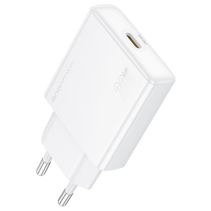 INCARCATOR retea Borofone &quot;BN23&quot; , Quick Charge 20W, 1 x USB Type-C, alb &quot;6941991115608&quot; (timbru verde 0.18 lei)