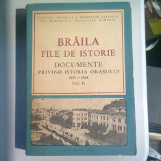 BRAILA. FILE DE ISTORIE. DOCUMENTE PRIVIND ISTORIA ORASULUI 1919-1944 VOL.II