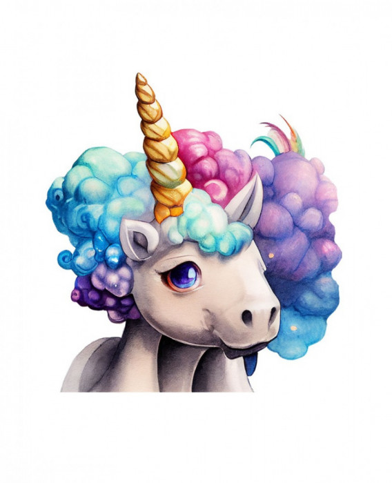 Sticker decorativ Unicorn, Mov, 75 cm, 1223ST-6