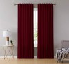 Draperie din catifea cu rejansa transparenta cu ate pentru galerie, Madison, 200x210 cm, densitate 700 g/ml, Burgundy, 1 buc