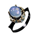 Cumpara ieftin Inel bijuterie din argint 925 cu opal si topaz, 8.25