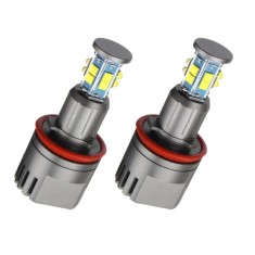Set 2 Becuri Led Marker H8 Angel Eyes 120W DRL Canbus Compatibile BMW Seria 5 E60 E61, X5 E70, Seria 3 E90 E91 E92 E93,Seria 1 E87, X6 E71 E81 E82 E88