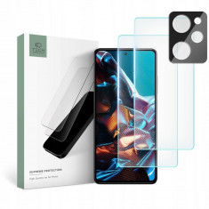 Set 2 Folii Ecran si 1 Folie Camera Tech-Protect Supreme pentru Xiaomi Poco X5 Pro 5G Transparent