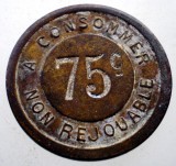 2.279 JETON A CONSOMMER NON REJOUABLE 75 CENTIMES