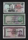 Set / lot 10 bancnote Mozambic / Mocambique / escudos meticais / necirculate