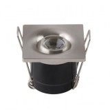 Spot Led Laura Mat Chrome, 1W, 70lm, lumina neutral 4200K, patrat, 85-265V, Aluminiu, Horoz