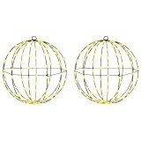 vidaXL Bola cu 192 LED 2 pcs Alb cald 40 cm Metal 42019110
