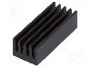 Radiator extrudat, aluminiu, 19mm x 8mm, neagra, FISCHER ELEKTRONIK - ICKSMDN19SA