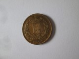Danemarca 1 Skilling Rigsmont 1856 UNC regele Frederik VII,patina deosebita, Europa, Bronz