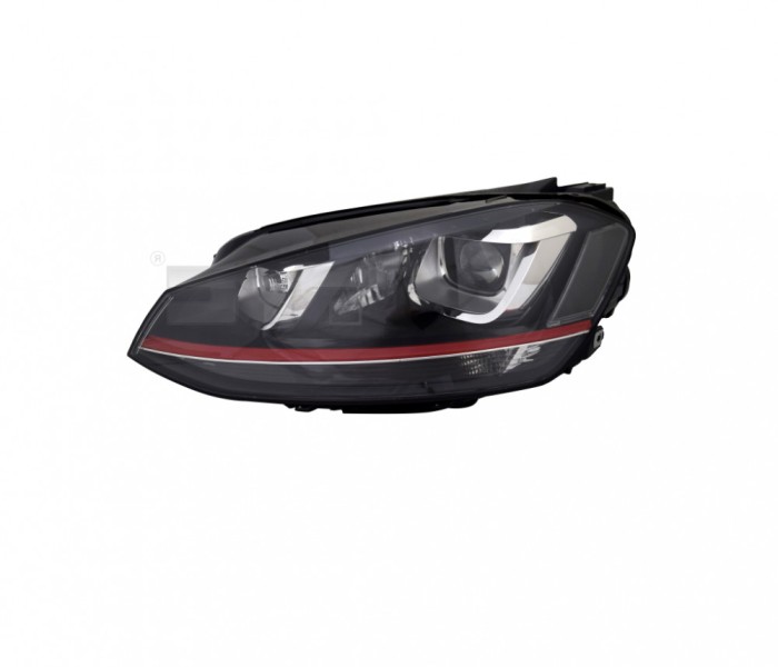 Far Volkswagen Golf Vii (5k), 10.2012-03.2017, model: GTI, montare fata, stanga, bi-xenon; cu lumina de zi; D3S+H21W+H7+PW24W; electric; fara bec xen