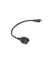 Cablu adaptor OTG USB A mama la micro USB tata 20cm Cabletech foto