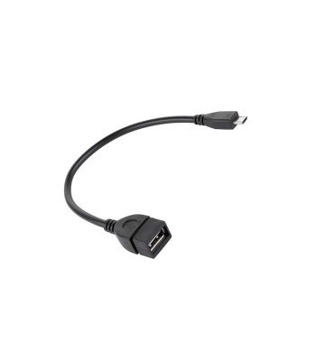 Cablu adaptor OTG USB A mama la micro USB tata 20cm Cabletech foto