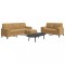 vidaXL Set de canapele cu perne/rulouri, 3 piese, maro, catifea 3278428