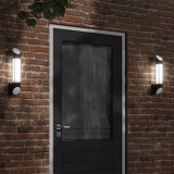 VidaXL Lampă exterioară de perete, negru, oțel inoxidabil