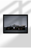 Poster p&acirc;nză ne&icirc;nrămat cu supermașină și accente aurii - Imprimeu digital - Huayra R 02 | A3 (29.7 x 42 cm)
