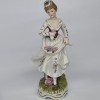 Doamna cu flori - Bibelou portelan german vintage Kowa Style - Hand Gemalt (pictat manual)