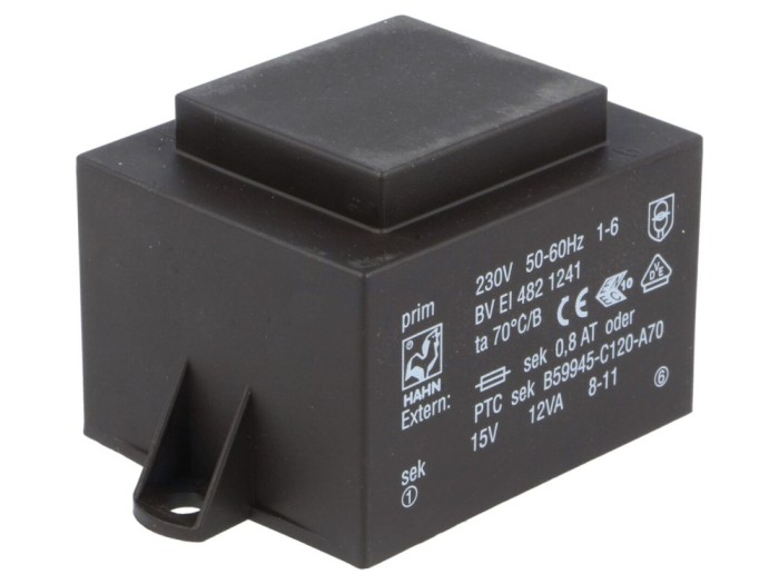 Transformator PCB &icirc;ncapsulat 12VA 15V
