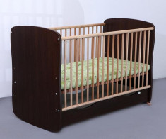 Patut Cu Sertar MyKids Serena Wenge + Saltea MyKids Cocos Confort 120X60X8 foto