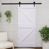 Cumpara ieftin Ușă, alb, 90x210 cm, lemn masiv de pin