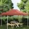 Acoperiș pentru cort de petrecere, cărămiziu, 4 x 3 m, 270 g/m&sup2;