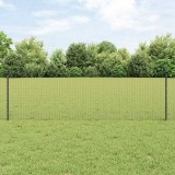 Plasă de s&acirc;rmă sudată cu 44 st&acirc;lpi U gri 0,6x100 m oțel