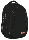 Ghiozdan cu 4 compartimente, St Majewski, St.Right Black, 43 x 32 x 20 cm