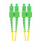 Cablu retea fibra optica cu lungime 2 m si conectori SC APC-SC APC, Lanberg Z43093, SM, DUPLEX 3.0MM G657A1 LSZH, galben