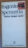 Carte despre carte, Eugeniu Sperantia