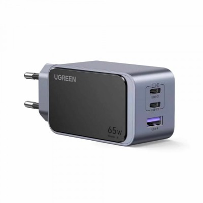 Incarcator Retea UGREEN X553 Nexode Pro, 65W, 3A, 1 x USB-A - 2 x USB-C, Gri foto