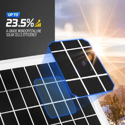 Panou Solar 10W, pentru incarcare baterii de 12V, utilizat in Calatorii, Rulote, Camping, Cabana foto
