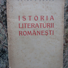 ISTORIA LITERATURII ROMANESTI-PETRE V. HANES CU DEDICATIE SI AUTOGRAF
