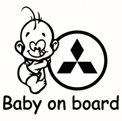 Baby on board Mitsubishi foto