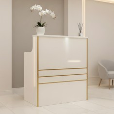 Recepția unui salon de coafură lăcuită Alexa 80 cm cosmetică pentru salonul de &icirc;nfrumusețare SPA alb