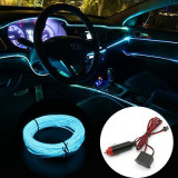 Fir Neon Auto Electroluminiscent El Wire 2M Cu Lumina Ice Blue Cu Droser Si Mufa Bricheta 409541, General
