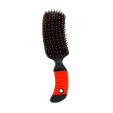 Perie de par, curbata, 8585, negru/rosu