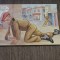 Carte Poștală Comică Vintage Franța - Sunt un trăgător de litri , Soldat Beat cu Beau Bar ,Umor Militar