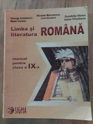 Limba si literatura romana Manual petru clasa a 9 a Nicolae Manolescu foto