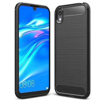 Husa TPU Forcell Carbon pentru Huawei Y5 (2019), Neagra foto