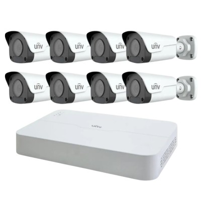 Sistem supraveghere Uniview 8 camere IP 4MP lentila 2.8mm NVR 4K 8 canale 8MP SafetyGuard Surveillance foto
