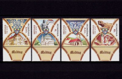 ✅RO 2017 LP 2156 &amp;quot;Medias, 750 de ani de atestare doc.&amp;quot;serie+diferite tabs ! ,MNH foto
