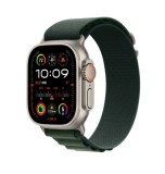 Curea smartwatch, THD, Alpine Loop, pentru Apple Watch Ultra2 49 mm, Apple Watch 46 mm seria 10, marime universala, catarama gri, Verde Padure