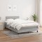 vidaXL Pat box spring cu saltea, gri deschis, 120x200 cm, textil 3139881
