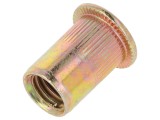 Piuliță nit M10 oțel 12.8mm 21mm cap plată