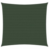 VidaXL P&acirc;nză parasolar, verde &icirc;nchis, 3,6x3,6 m, 160 g / m&sup2;, HDPE