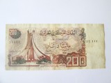 Algeria 200 Dinars 1983 serie:12111,bancnota din imagini