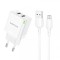 Incarcator Retea Cu Cablu microUSB Borofone BN15 Strong, 10.5W, 2.1A, 2 x USB-A, Alb