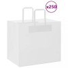 VidaXL Pungi de h&acirc;rtie 250 buc cu m&acirc;nere albe 32x22x28 cm 4101848
